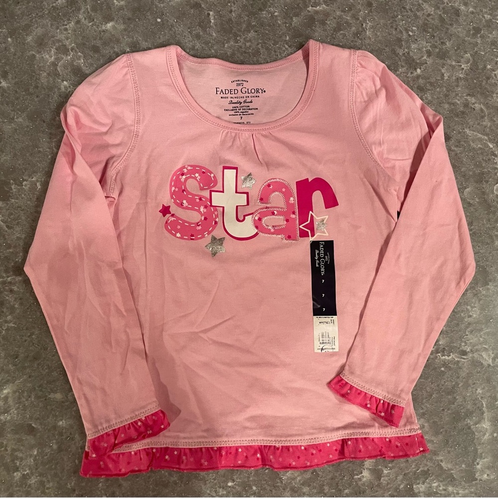 Dance Long Sleeve Shirt-- Child  6  7  or 8-- New with Tag